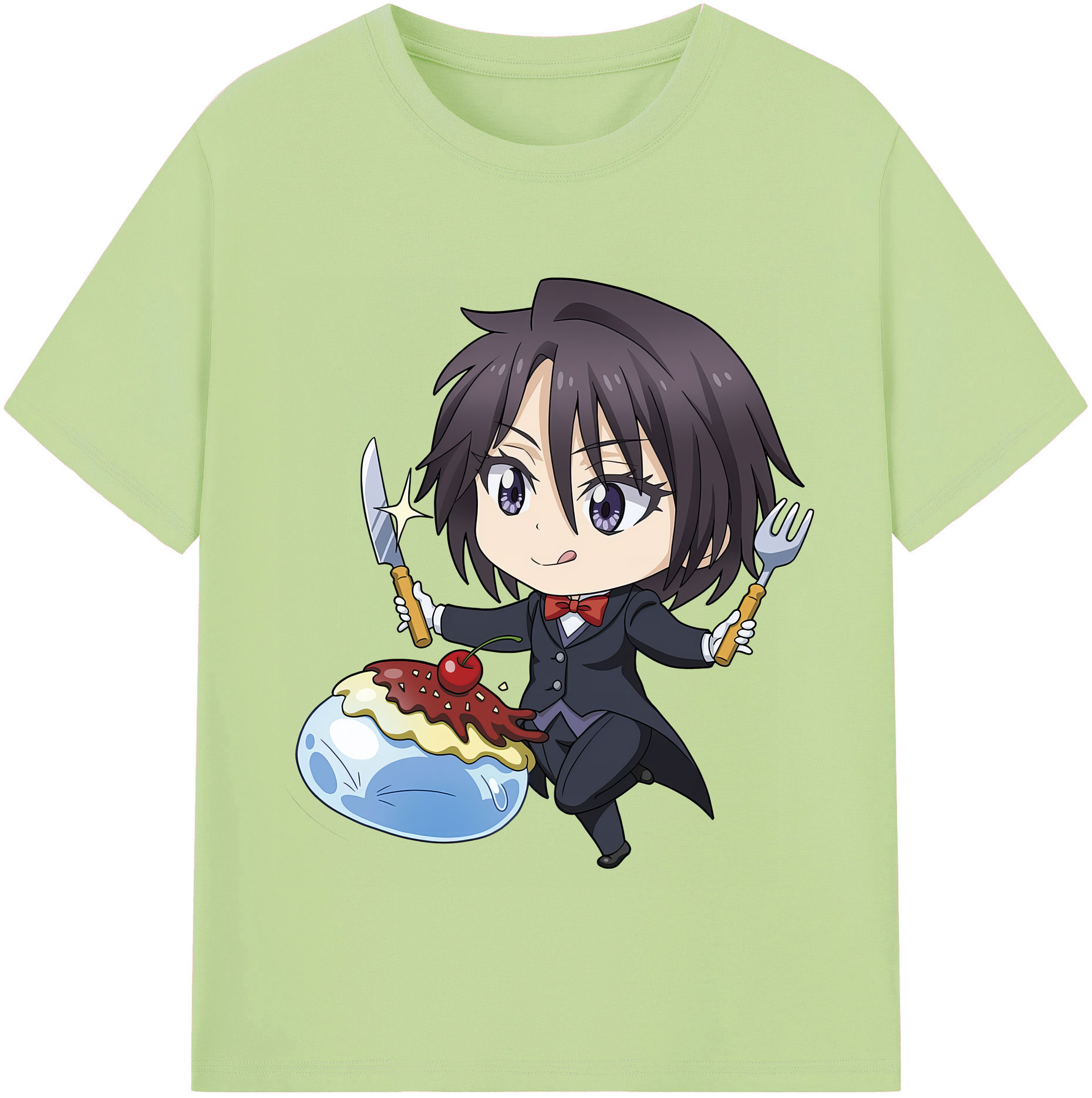 （画像用） 転スラ Regarding Reincarnated to Slime 綿100％半袖Tシャツ（フロントプリント）